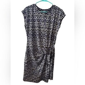 Nicole Miller Original Black and Blue Patterned Dress size Small